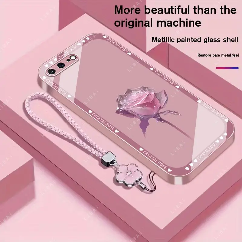 Suitable for [iPhone 7 Plus] Brand new premium phone case, Free four-leaf clover lanyard，drop-proof and fingerprint-resistant，simple and elegant design，multiple colors available YM99