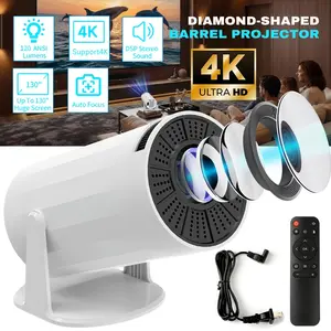 Mini Projector 4K Supported, Native 720P Portable Projector with WiFi 6 & Bluetooth 5.0, Android 11 Smart LED Home Theater Projector for Indoor & Outdoor Movie Use