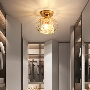 Exquisite LED Ceiling Light, Circular Crystal Shade, Bulb Not Included, Electrical Wiring, 10cm Base Plate, For Entrance Doors, Hallways, Foyers, Bar Areas, Indoor Decorative Lighting, Ceiling Light Fixture