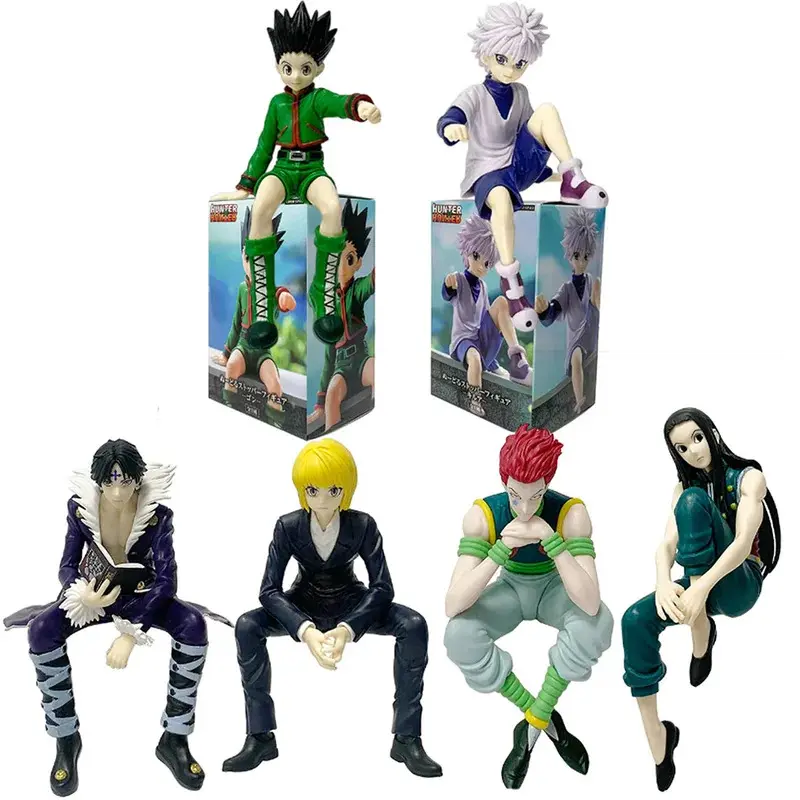 Hunter x Hunter Collectible Figure Set - Kurapika, Chrollo, Illumi, Hisoka PVC Noodle Stopper Action Figurines, Toys & Hobbies Gift for Anime Fans, Anime Gift Ideas
