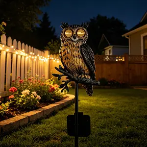 Owl Solar Lights for Outdoor Decoration,Owl Solar Lights for Garden Yard Patio Lawn Pathway Landscape Decorative, IP65 Waterproof, Gift for Women Mom