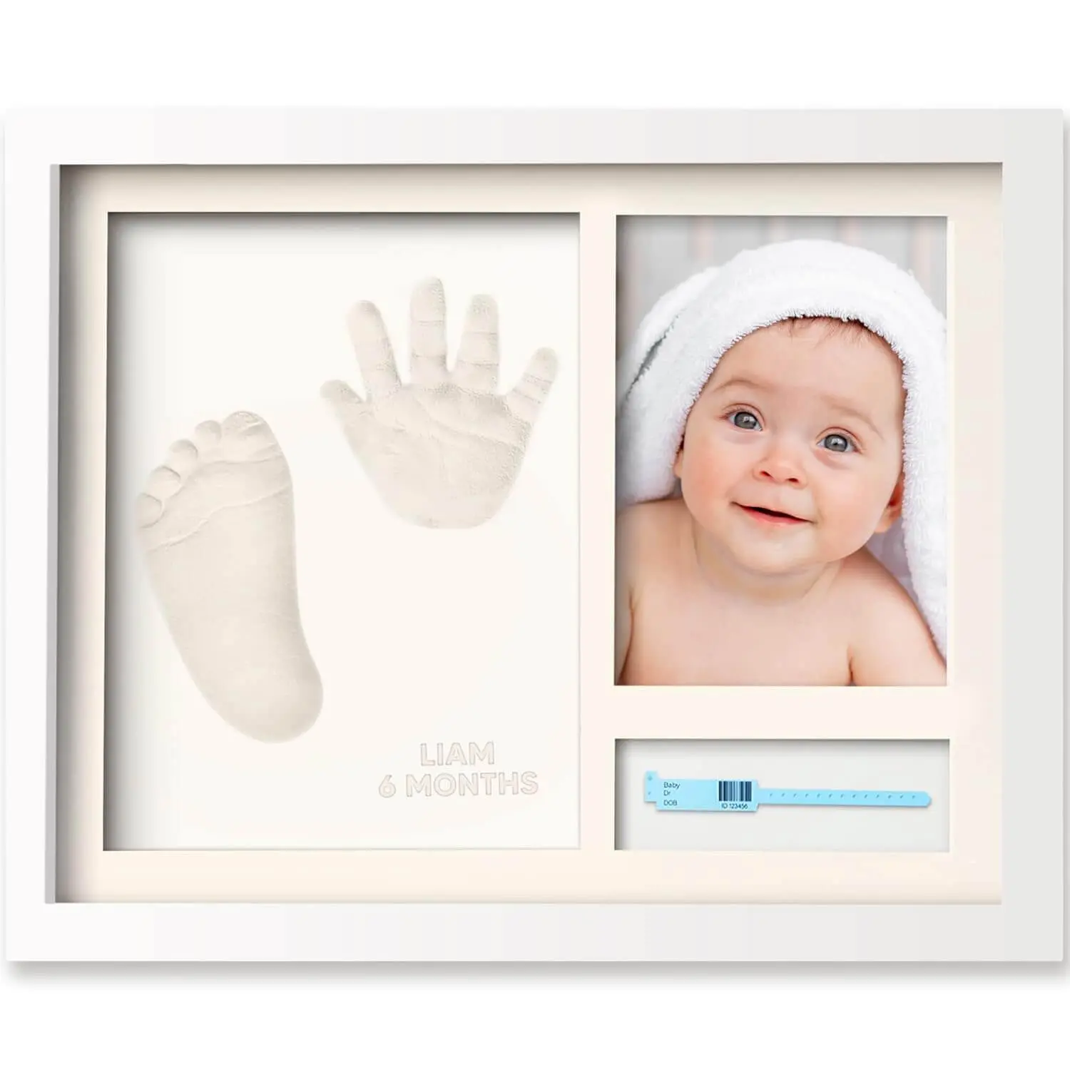 KeaBabies Baby Footprint Kit, Clay Paw Print Kit - Newborn Hand and Footprint Keepsake Picture Frame, Hospital Bracelet, Personalized New Mom Gifts & Baby Shower Gifts for Boys, Girls