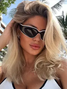 Cat Eye Fashion Sunglasses for Women, Vintage Personalized Elegant Accessory, Daily Use, Stylish Glasses, Trendy Casual Style, Trendy Beach Eyewear