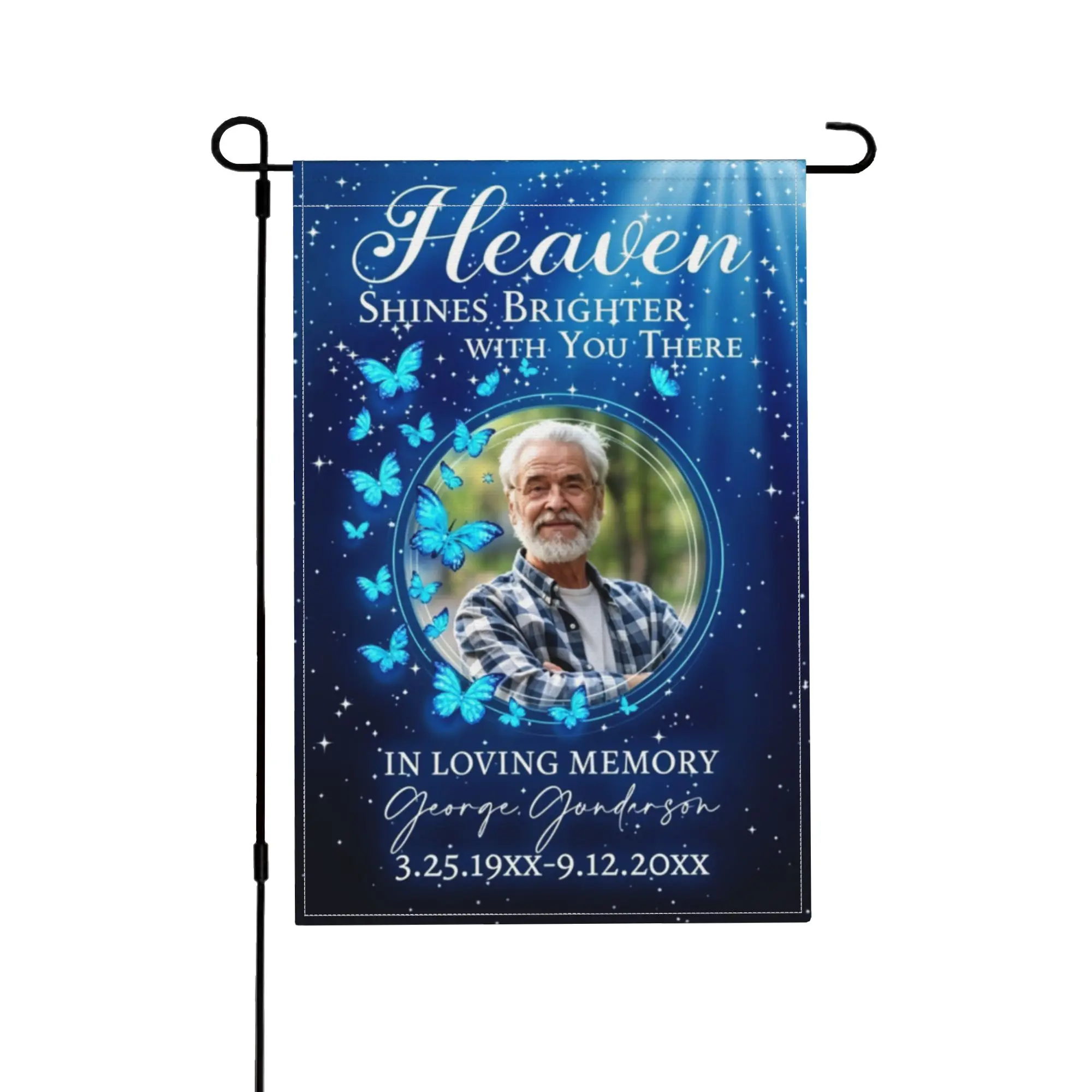 Personalized Photo Flag, Memorial Garden Flag, Flag for Outdoor, Customized Yard Decor, Custom Lawn Banner, Welcome Decoration