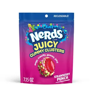 Juicy Gummy Clusters, Strawberry Punch, Juicy and Gummy Candy, 1 Stand Up Bag, for Snacking and Sharing, 7.15 oz