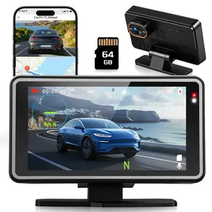SummerVibes WiFi Dashcam with GPS/Closed Circuit Recording/G-Sensor/64G SD Card, 1080P Dash Cam with IPS 5 Inch Screen, HUD Display Head-Up Display for Speed & Time fathersdaygift