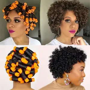 DIY Curling Tool Set, 100pcs Perm Rods Hair Rollers for Natural Hairstyling, 5 Sizes Cold Wave Sticks for Medium & Long Hair, Multicolor Options