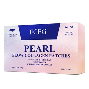 15pcs Pearl Forehead Wrinkle Patches, Under Eye & Forehead Patches For Men & Women , Collagen Hyaluronic Acid Smooth Hydrating Forehead Patches, Wrinkles & Dark Circles Removal Moisturizing Eye Masks