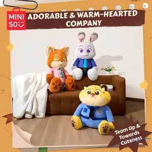 MINISO Zootopia Series Basic 24" Seated Plush Set (Officer Clawhauser, Nick Wilde, Judy Hopps) | Cute Must-Haves for Zootopia Lovers #Summervibes