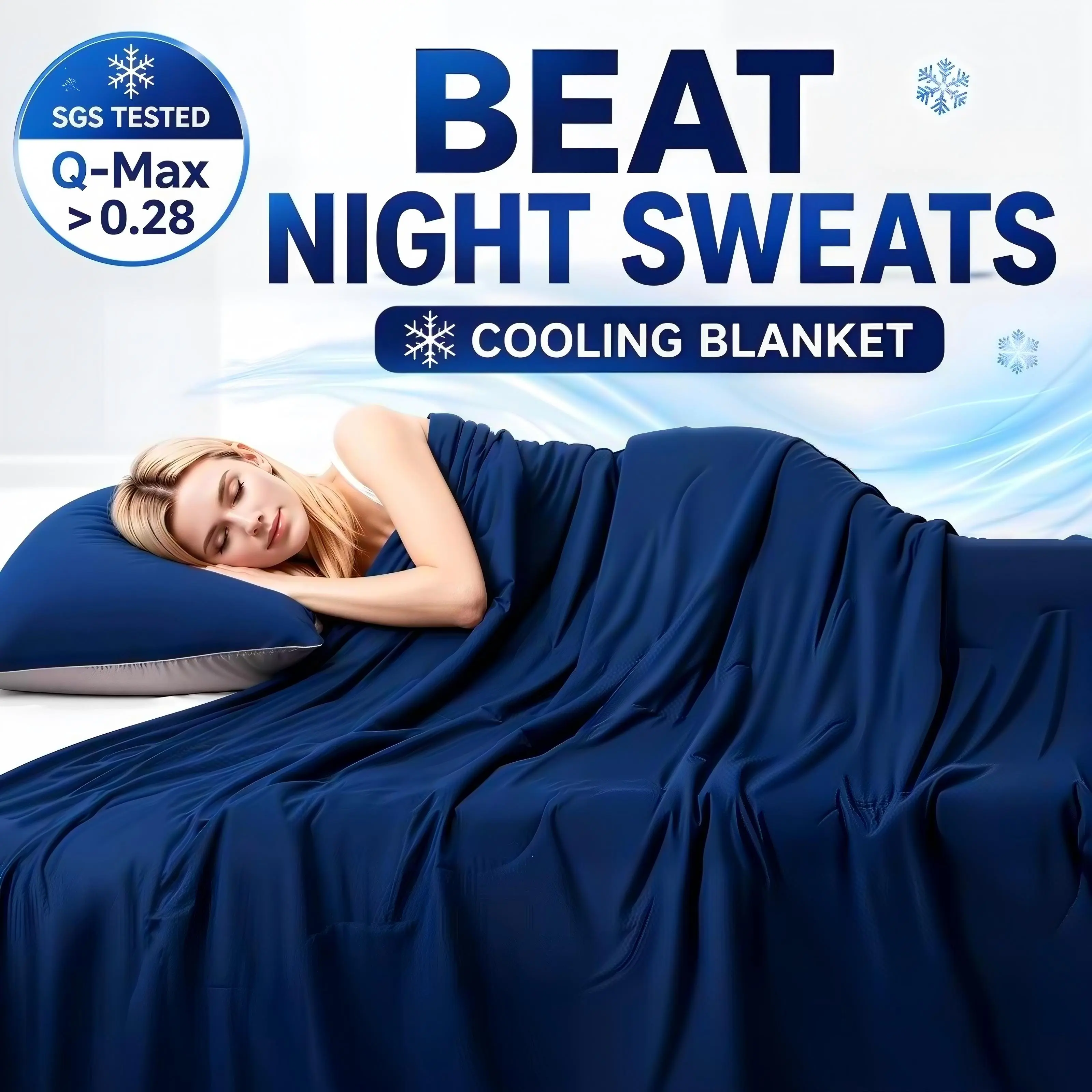 Cooling Blanket for Night Sweats Dual-Sided Instant Cooling Blanket Lightweight Breathable Summer Blanket for Hot Sleepers | CANSUNCH