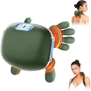 Bio Heat Massage Device, Wireless Portable Electric Acupressure Massager, Relief Roller, Muscle Roller Stick, Neck Shoulder Relaxer, 3-Speed Adjustable, Perfect Gift for Halloween or Christmas