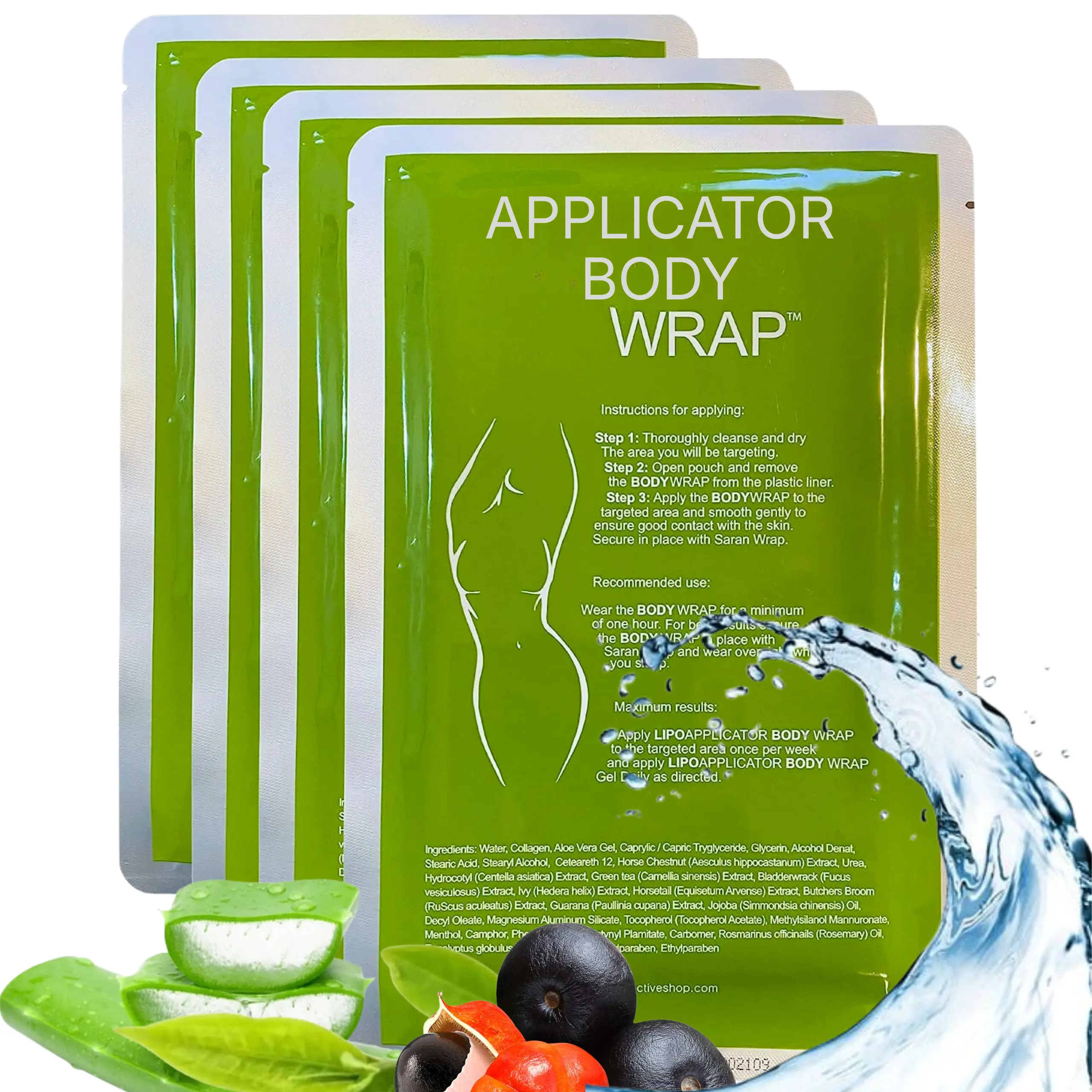 Hydrating Cream Infused Body Applicator with Seaweed & Green Tea - Daily Cosmetics Skin Smoothing Formula