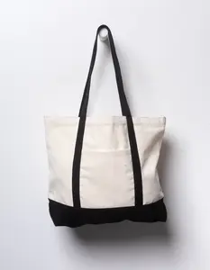 Canvas Tote Bag, Black Combo