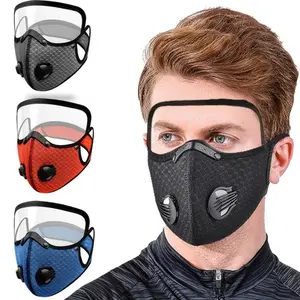 Removable Face Mask, Reusable Face Mask with Exhalation Valve, Dustproof Outdoor Activities Gear, Suitable for Women Men, Cool Mask, Anti Dust Mask, Protective Mask