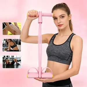 Adjustable Natural Latex Pedal Band Eco-Friendly for Home Gym Arm Waist Training Yoga Stretching Resistance Band Workout