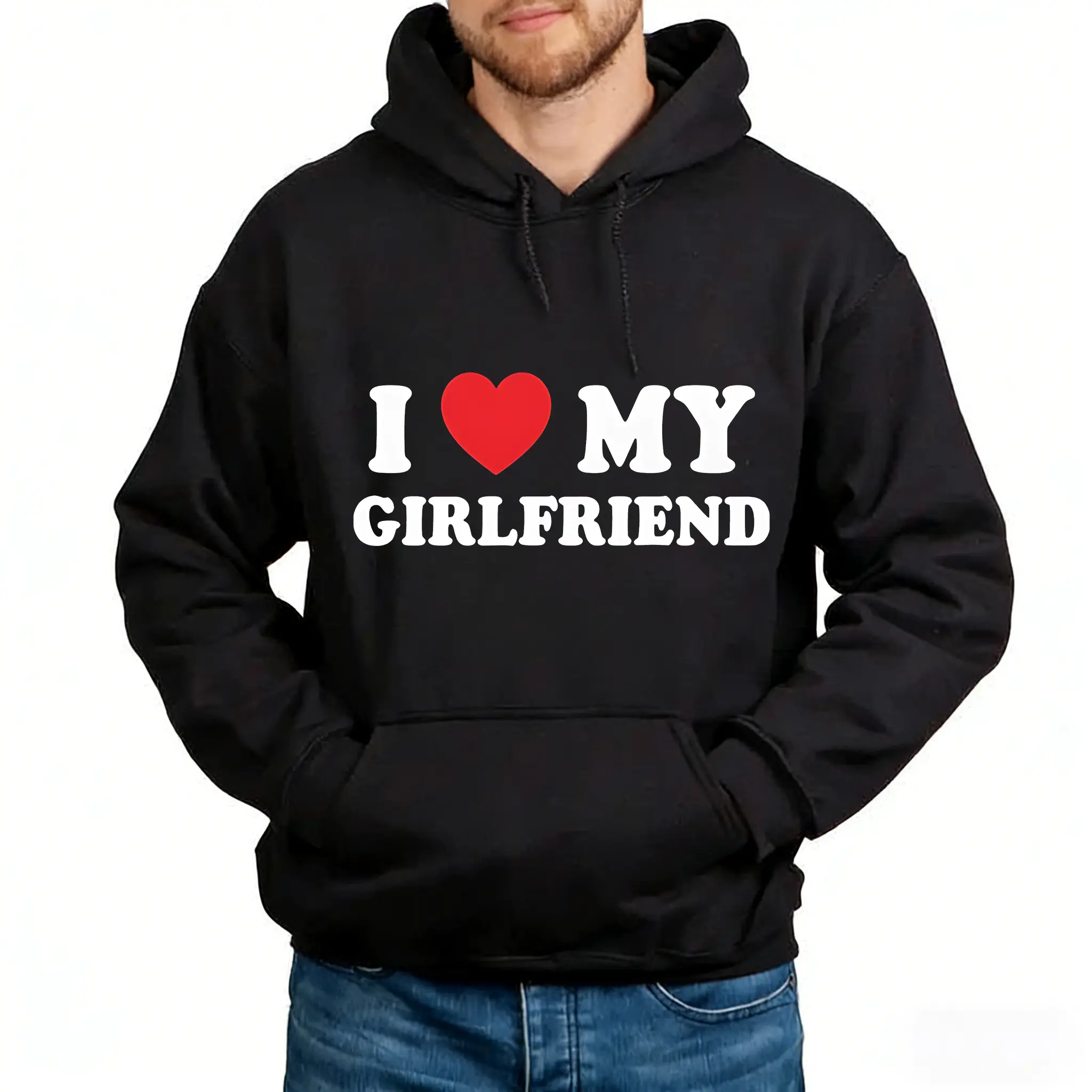 I Love My Girlfriend Hoodie, I Heart My Girlfriend Gift, Valentines Gift For Boyfriend, Christmas Gift for Boyfriend, Gifts for Boyfriend