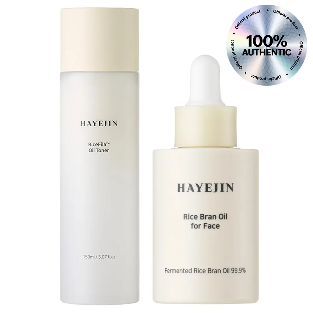 Hajeyin RiceFila Oil Toner (5.28 oz) and Hajeyin Rice Bran Face Oil (1.01 fl oz)