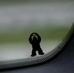 Tiny Bigfoot Heart Hands Vinyl Decal: Sasquatch Hidden Car Sticker,Car Rearview Mirror Stickers - Car Accessories Vehicle Decoration Stylish Car Merch