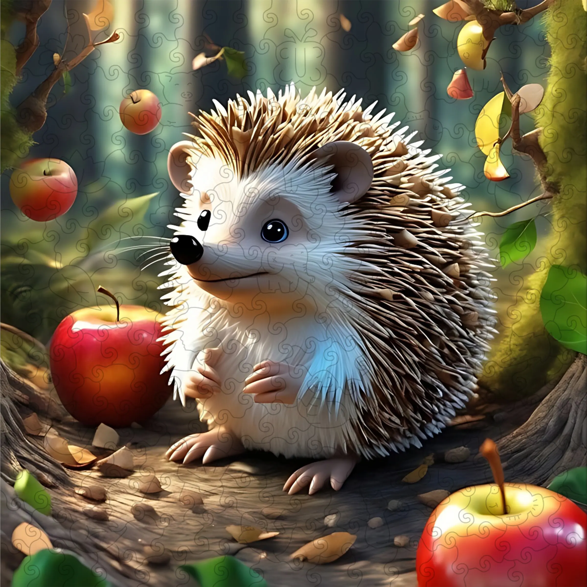 Cute Hedgehog Wooden Handmade Creative Puzzle, Interlocking Puzzle, Unique Irregular Animal Shape, Perfect Gift for Lovers & Friends, Party Game, DIY Leisure, Fun Toy, Home Decor