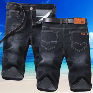 Men's washed loose casual denim shorts (with a longer version available), suitable for going out, strolling, commuting, or wearing on campus streets (belt not included) fathersdaygift