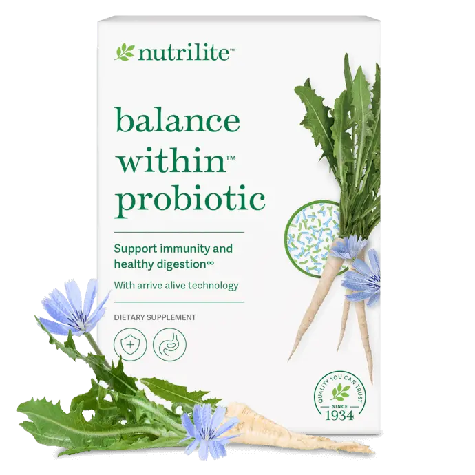 Nutrilite Balance Within Probiotic Stick Packs 30 Count Gut Wellness Supplement with Prebiotic Fiber for Daily Support & Immune Function - Healthcare
