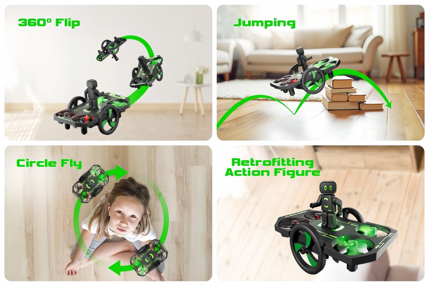 Foam RC Airplane with Cool Led Light, 360° Flip and Headless Mode, Remote Control Airplane RC Plane for Kids Adults Aged 6+, RC Flying Toy for Kids, Birthday Gift