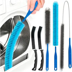 Dryer Vent Cleaner Kit - Long Dryer Vent Cleaning Brush, Dryer Lint Cleaner Remover Refrigerator Long Coil Cleaning Kit - Dryer Duct Cleaning Kit - AC Cleaning Brush Set for Household Tools