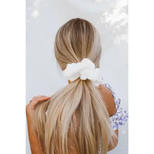 Pure White Jumbo Scrunchie