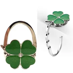 Clover Foldable Purse Hook for Table, Portable Handbag Holder, Keep Your Bag Clean & Secure for Daily & Outdoor Use