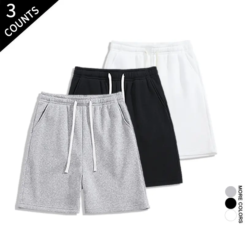 3 Pack Loungewear Sweat Shorts Multi Color Set for All Occasions