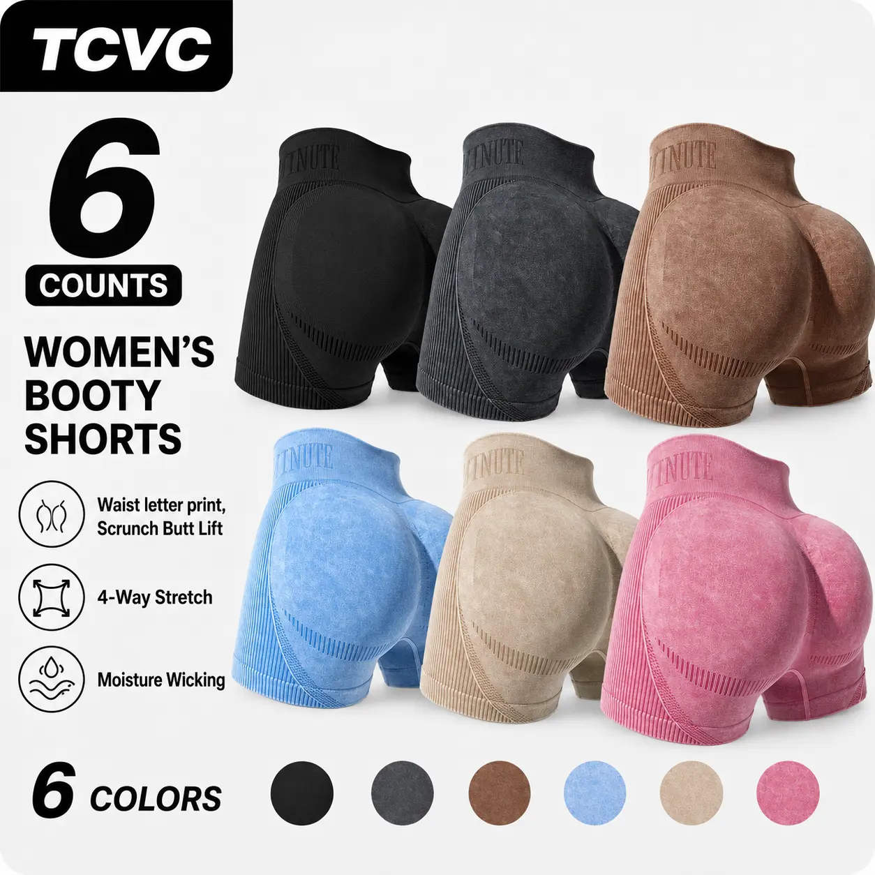 TCVC Women's Letter Print HighWaist Athletic Sports Shorts Breathable Comfortable High Stretch Yoga Shorts Gym Shorts Ladies Sportswear for Indoor Outdoor Wear gym short shack seamless high-waisted lady streetwear scrunch bum biker highwaisted biker short