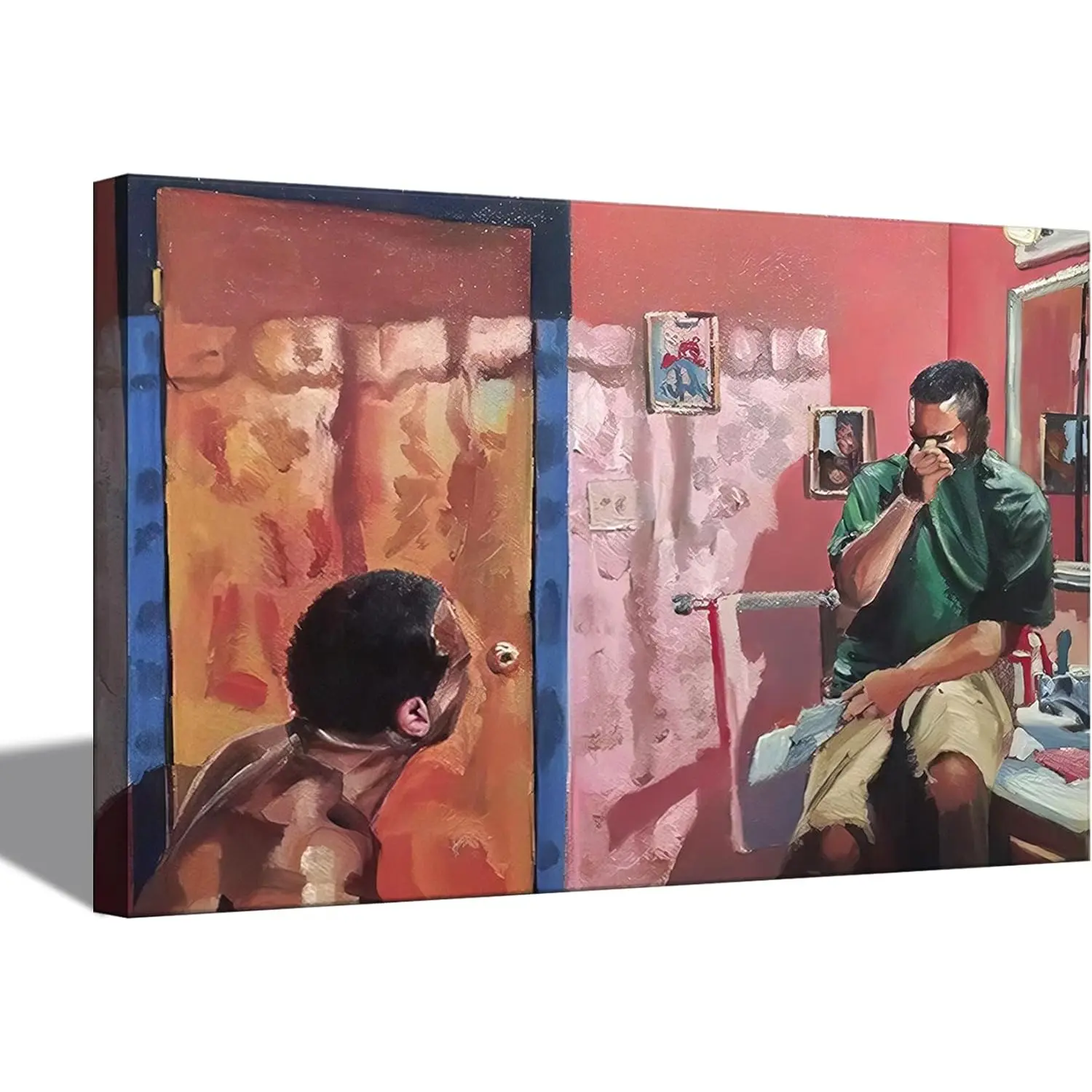 Funny Bathroom Canvas Wall Art Toilet Wall Decor Pictures Funny Bathroom Humour Smell Poster Print Oil Painting Modern Artwork for Living Room Dorm Home Pop Decoration UV-Protected bathroom wall art home decor
