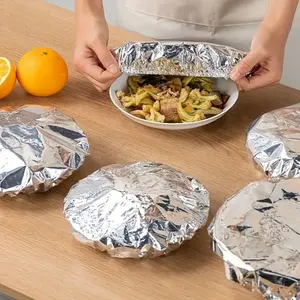Food-grade reusable aluminum foil insulation cover - table insulation cover, aluminum foil lid, kitchen fresh-keeping insulation film insulation cover,