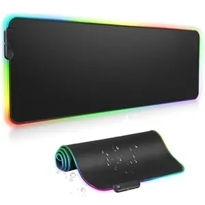 [New Deal] Extra Large RGB Gaming Mouse Pad-14 Light Modes, Extended Soft LED Mouse Pad, Anti-Slip Rubber Base, Computer Keyboard Mousepad Mat (31.5 x 12 Inch)