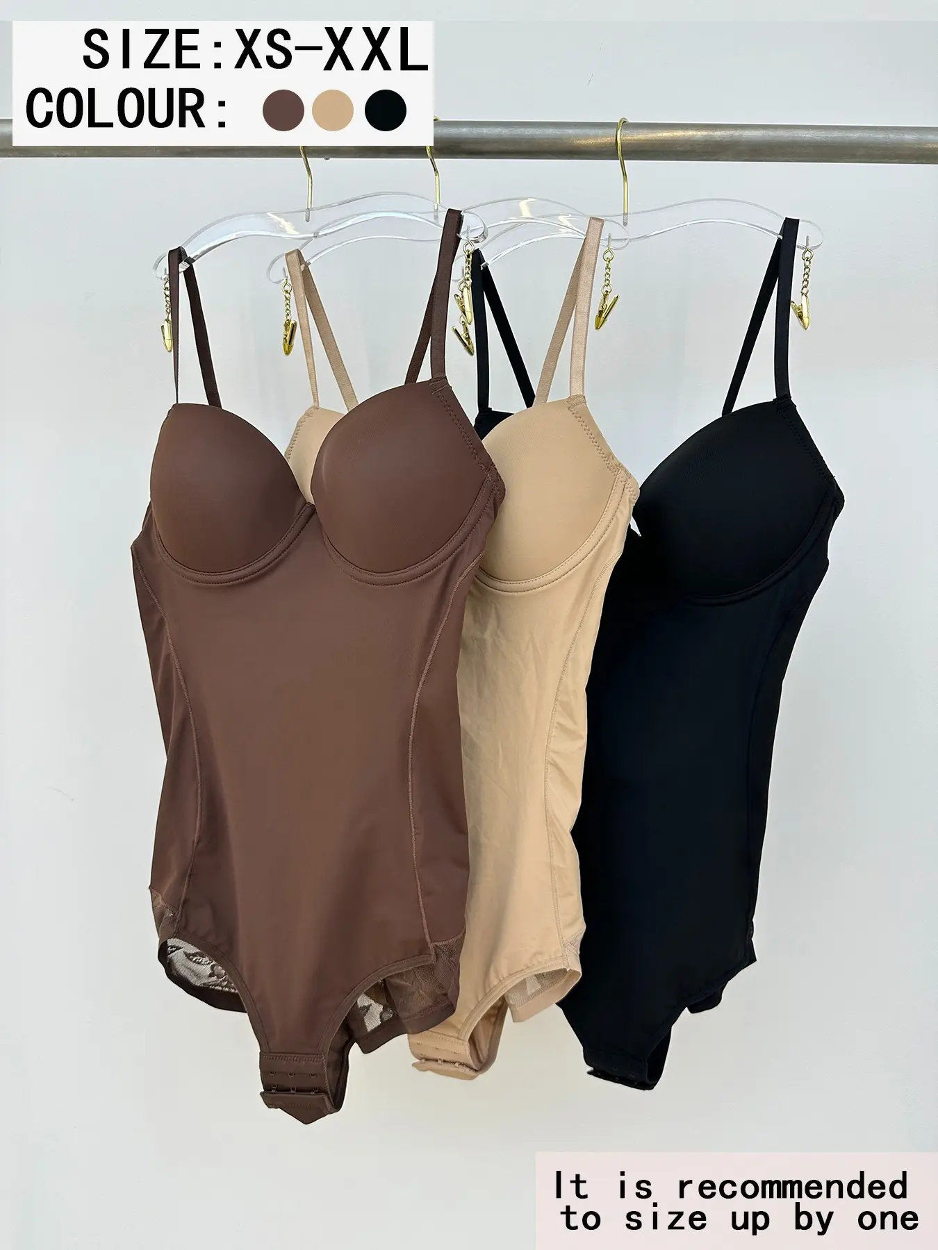 Women's Slimming Bodysuit Set with Bra Cups, Deep V Neck, Spaghetti Strap, Adjustable Strap, Casual Sportswear, Sizes XS-Xxl, All Seasons