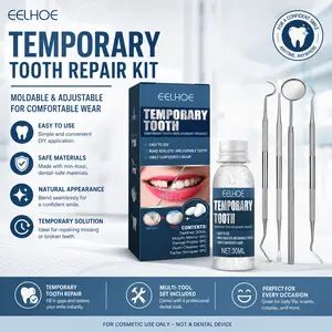 Moldable Tooth Repair Kit, Whitening Thermal Beads for Temporary Filling of Missing or Broken Teeth - Multi-Pack Set with 4 Tools