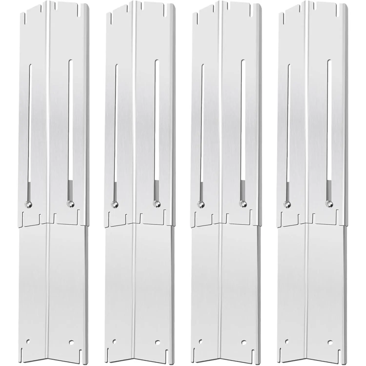 Adjustable Grill Heat Plates Extend from 13.5" to 25" L, Longer Than 21" Heat Shield, Universal Replacement Parts for Expert Grill Parts, Charbroil Brinkmann Dyna-Glo Nexgrill Burner Covers