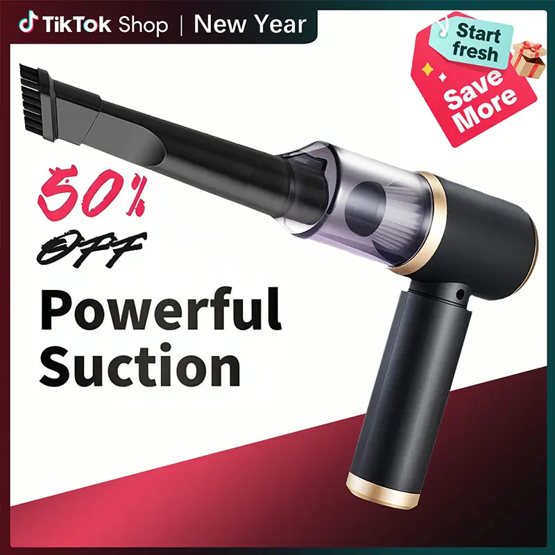 【DealsForYouDays】Handheld Cordless Vacuum Cleaner, Wireless Portable with Powerful Suction, Removable Filters, for Home & Car Interior Cleaning, Summervibes Cleaning Finds