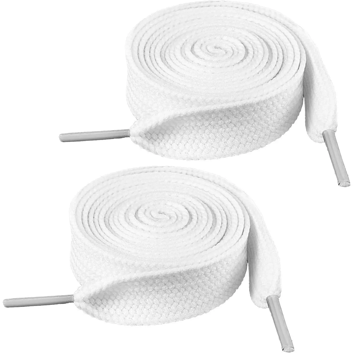 2 Pairs  White Shoe Laces for Sneakers, 3/4'' 2cm Wide Thick White Athletic Shoelaces,  Inch Flat Long Shoe Strings 120cm Shoestring for Adult Men Women JinhuanXuan SHOP