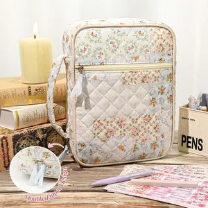 PU Leather Floral Bible Cover for Women, Large Bible Bag with Shoulder Strap, Bible Journaling Kit with Tabs & Highlighters, Perfect Easter Gift for Church Ladies & Girls Large Capacity Kawaii Ballet Bag Large Bible Cover with Strap and Supplies