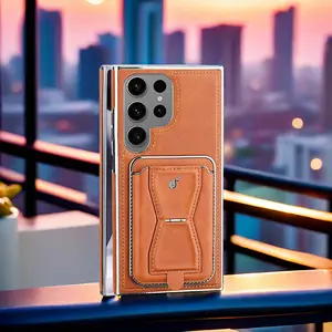 For  S24/S22/S23 magnetic card bag wallet style high-end business and fashion phone case