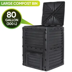 Segawe 18.5/37/80/120 gal Double Compost Bins Outdoor Rotating Tumbling Metal Frame Remixing Container, Fast Creation of Fertile Soil