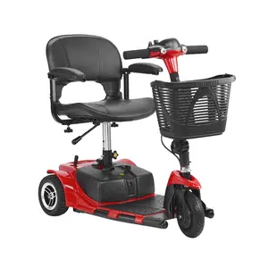 VEVOR 3 Wheel Folding Mobility Scooter for Adults Seniors, Heavy-Duty Electric Powered Mobility Scooter 12 Mile Long Range, All Terrain Travel Wheelchair with 9 Climbing Capacity, 265lb Capacity