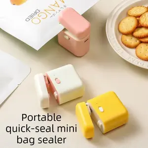 Home sealing machine with magnetic sealing function, mini portable sealing tool for snacks and food preservation packaging.