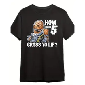[100% Cotton] 5 across Your Lips Sanford and Son TV Show Redd Foxx T-shirt Funny Men's Short Sleeve Pattern T-shirt  Golf Gift T-Shirt For Men and Women