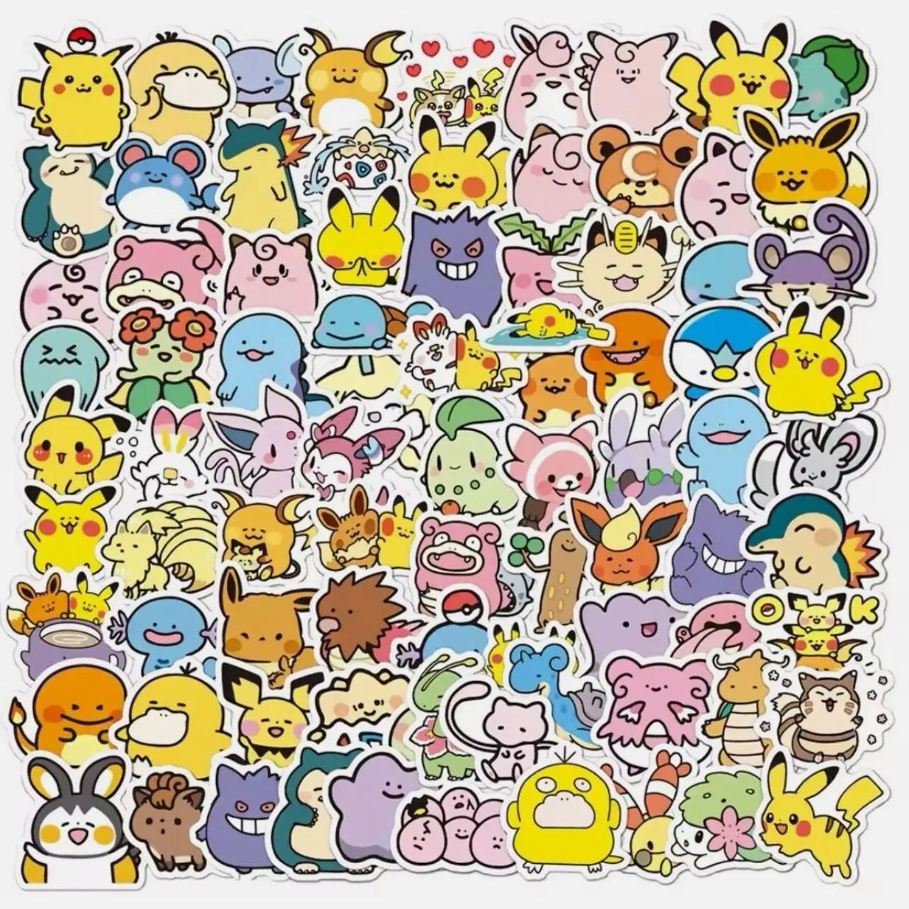 100 Pokemon Stickers Ditto Eyes Set