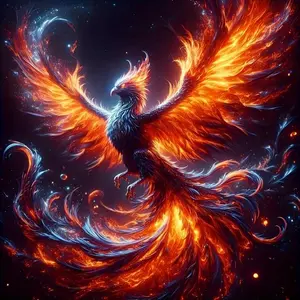 Phoenix Pattern DIY Diamond Arts Colorful Painting Kit without Frame, DIY 5D Diamond Arts Colorful Painting Kit, Wall Art Decor for Home Living Room Bedroom, Crafts