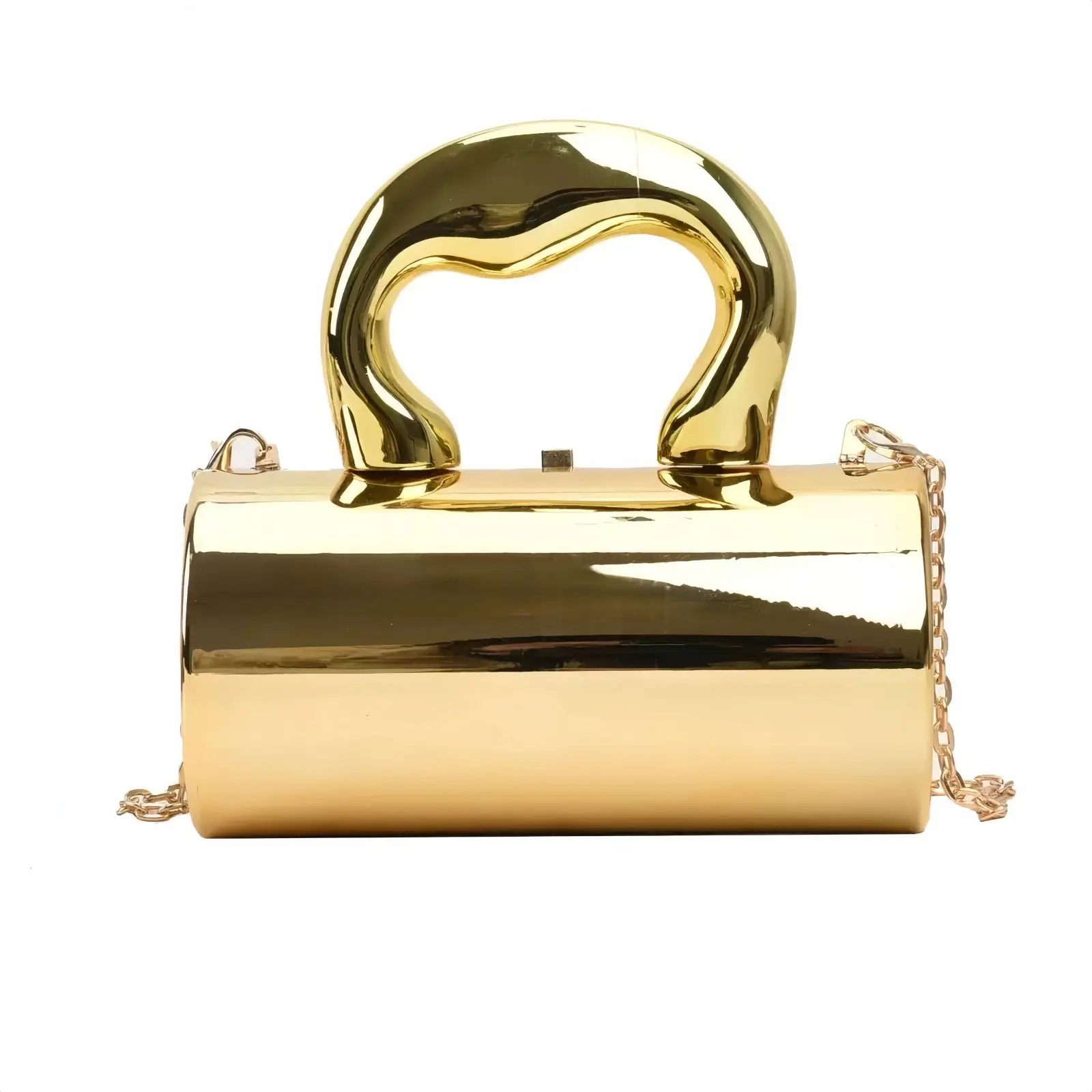 Solid Color Acrylic Crossbody Bag for Woman, New Fashion Clutch Personalized Handle Handbag Cylinder Shaped Chain Shoulder Bag Box Bag Phone & Coin Purse Dinner Bag Suitable for Work, Party, Date, Shopping, Travel, Romantic Valentine's Gift for Couples