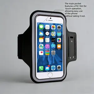 Outdoor Arm Bag Fitness Trail Running Training Jogging Equipment Sports Phone Armband Touchscreen Compatible with 4-6 Inch Phones, Adjustable Shoulder Strap and Keychain Included