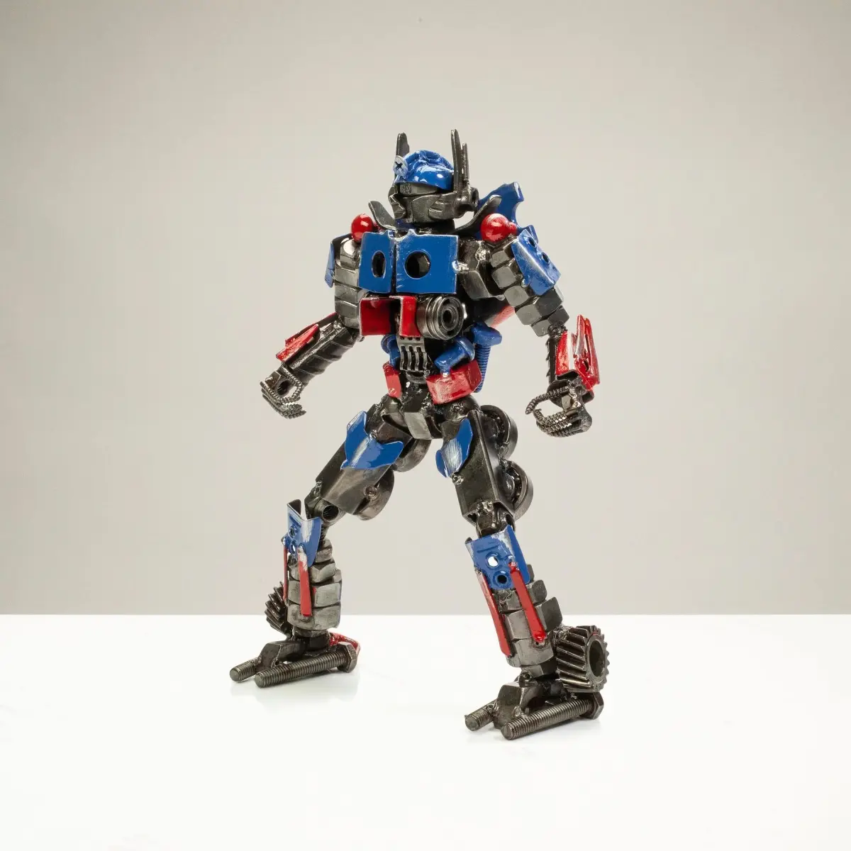 Kalifano RMS-700OPA-N 11in Transformers Optimus Prime Inspired Recycled Metal Sculpture - Whimsical Home Decor Statue for Room & House Use, Room Decor